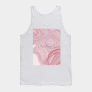 preppy modern chic marble pattern pastel pink swirl Tank Top